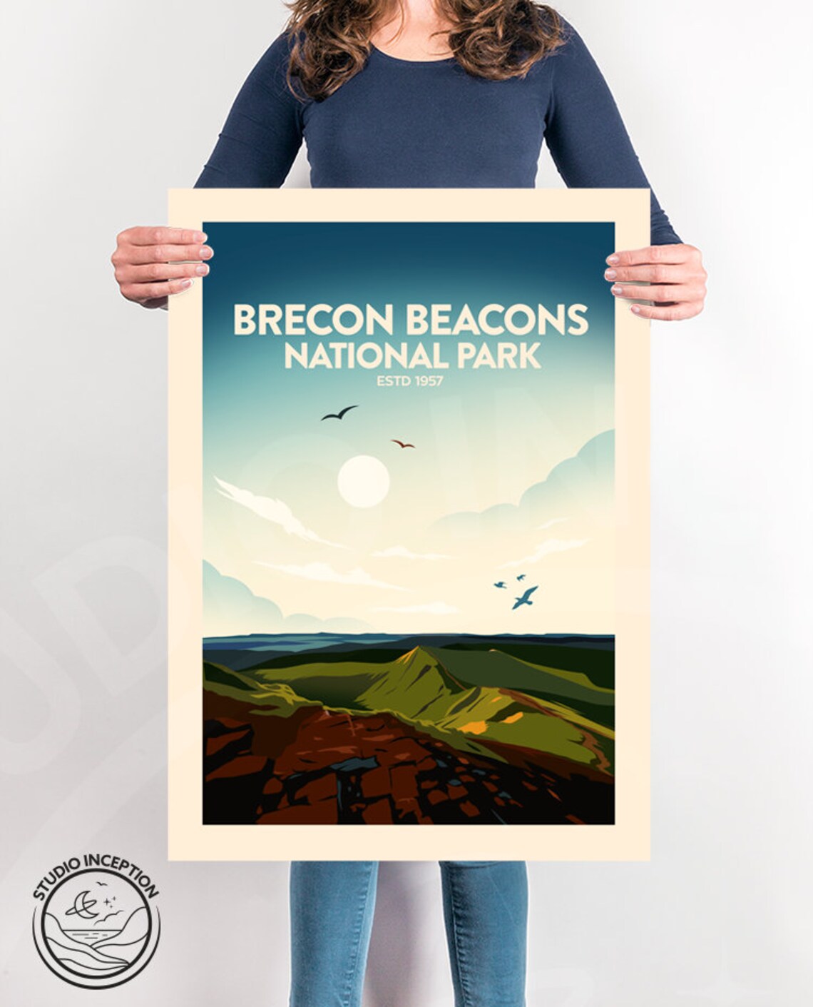 Brecon Beacons Pen Y Fan South Wales Travel Poster - Image 3
