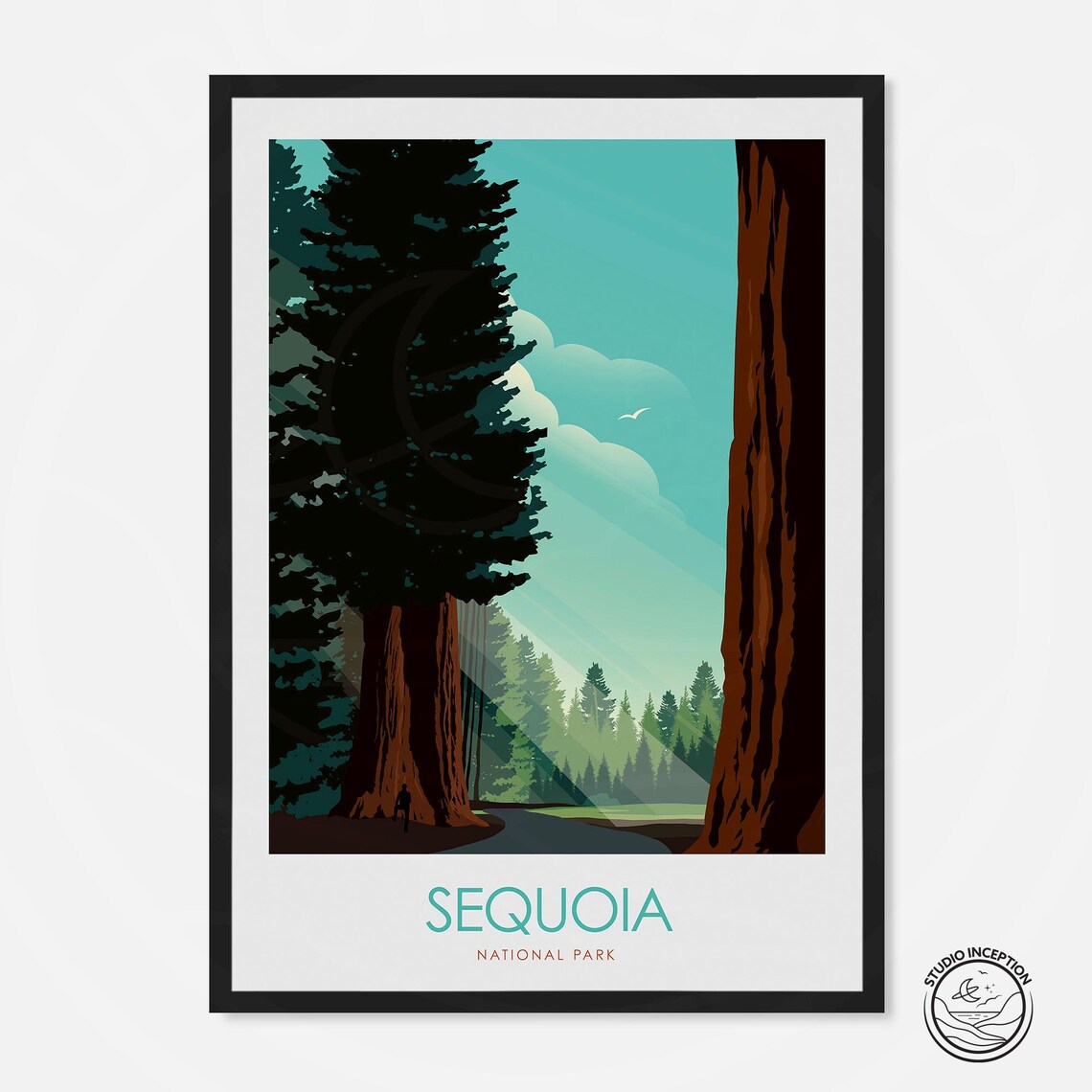 Sequoia National Park Minimalist Travel Poster Print