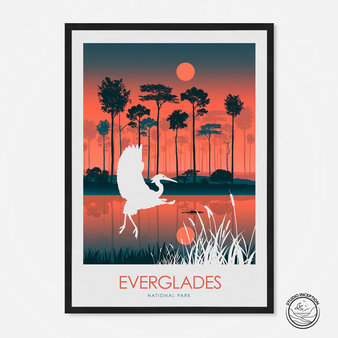 Everglades National Park Minimalist Travel Poster