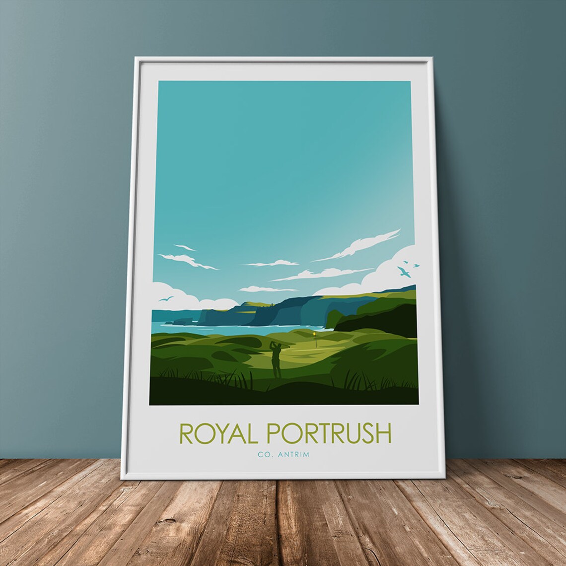Royal Portrush Ireland Travel Poster, Golf Print - Image 3