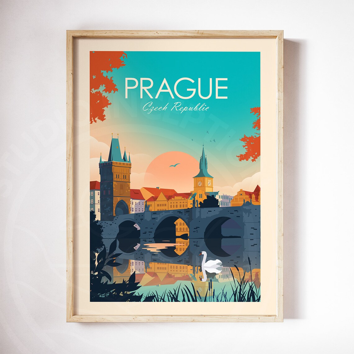 Prague Gift For Travel Wall Art Print - Image 2