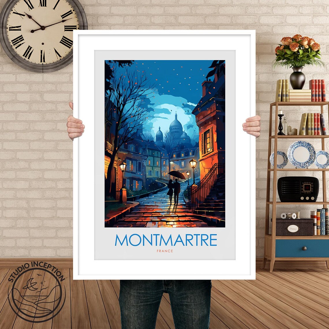 Montmartre Travel Poster, Paris Wall Art Print - Image 3