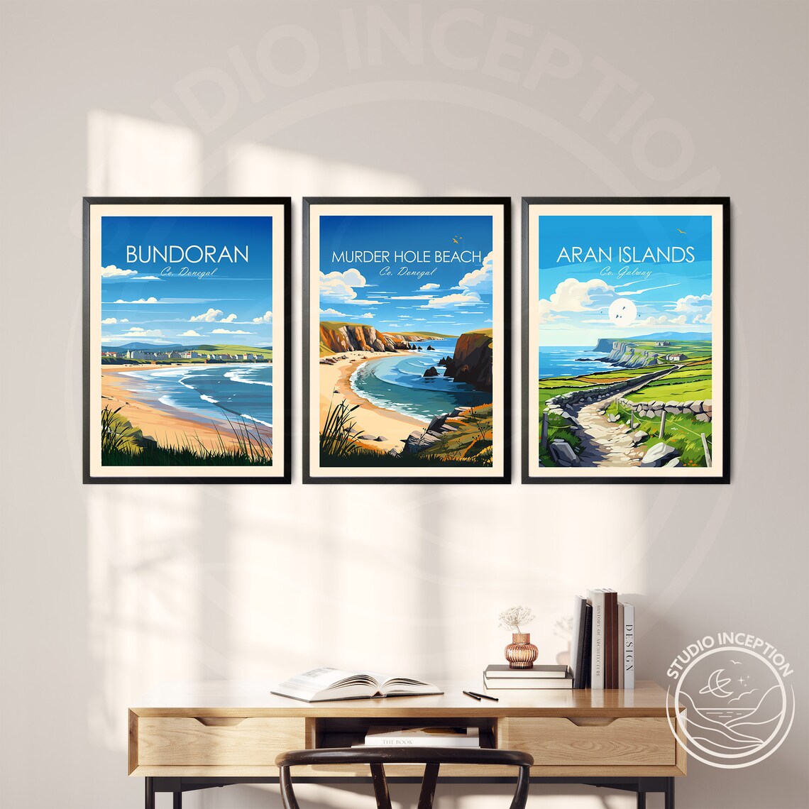 Murder Hole Beach County Donegal Ireland Cove Cliff Travel Poster - Image 2