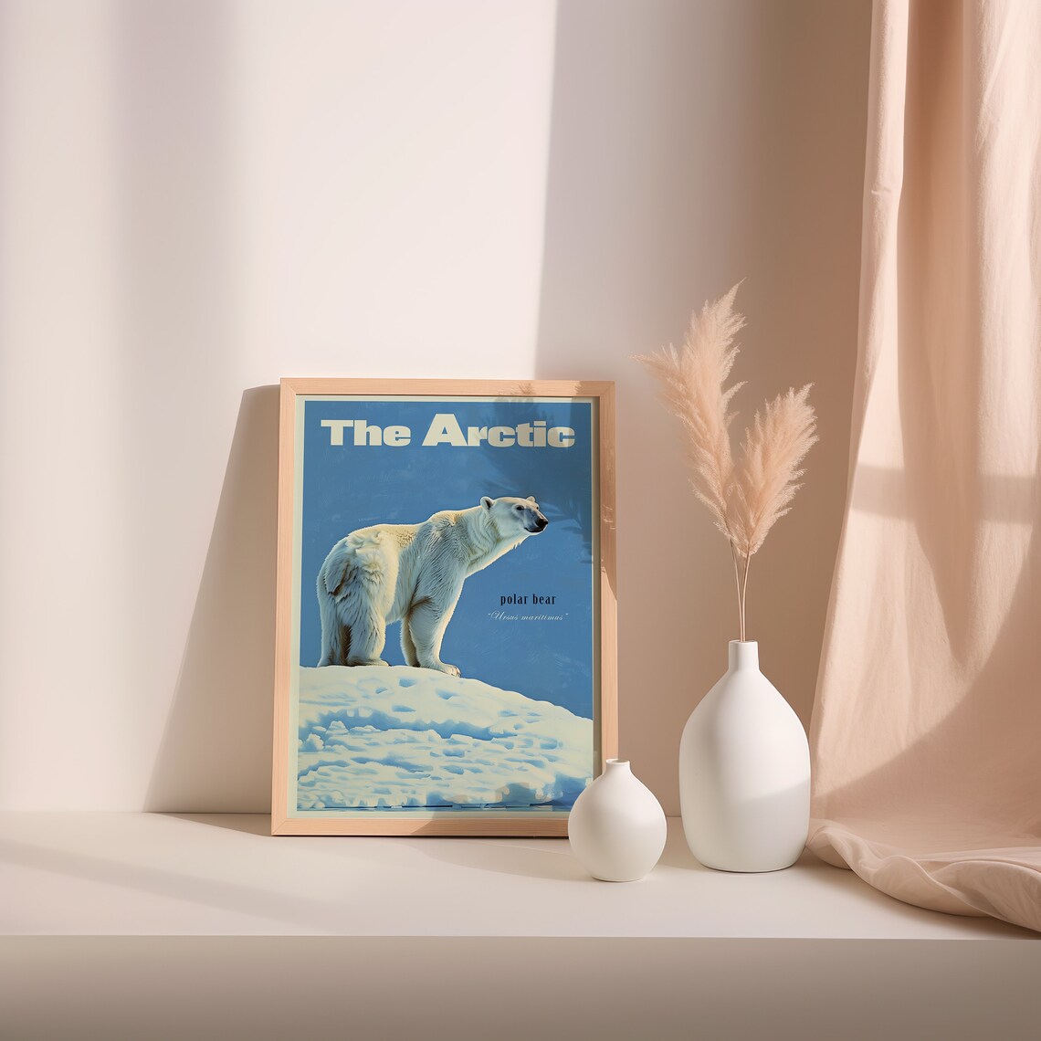 Vintage Polar Bear Art Print, Retro Alaskan Poster - Image 4