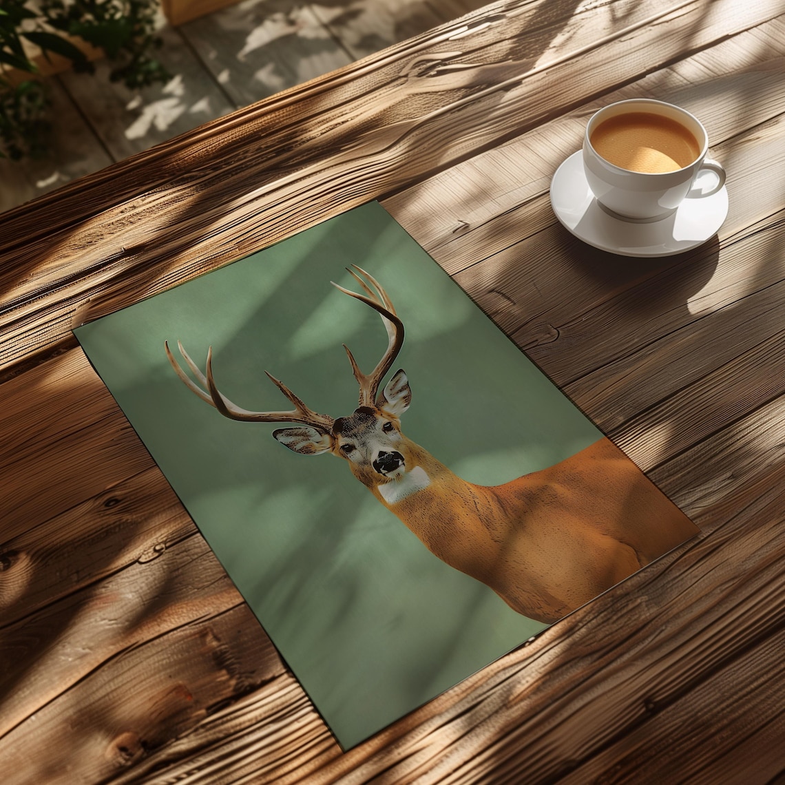 Vintage Whitetail Deer Hunting Poster, Retro Outdoors - Image 3