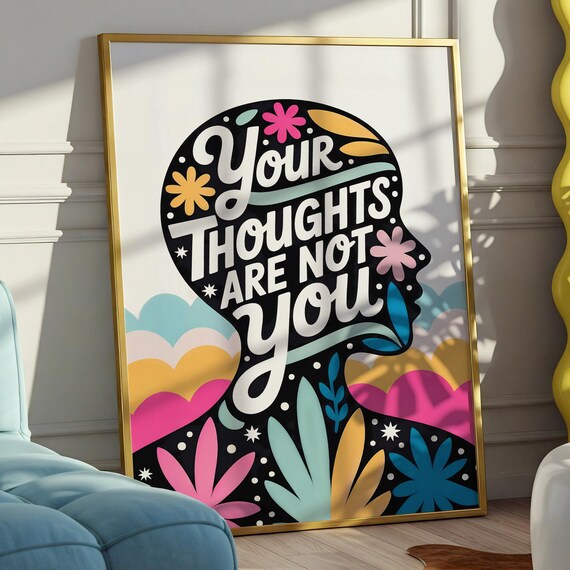 Mental Health Motivational Poster, Self Care Decor
