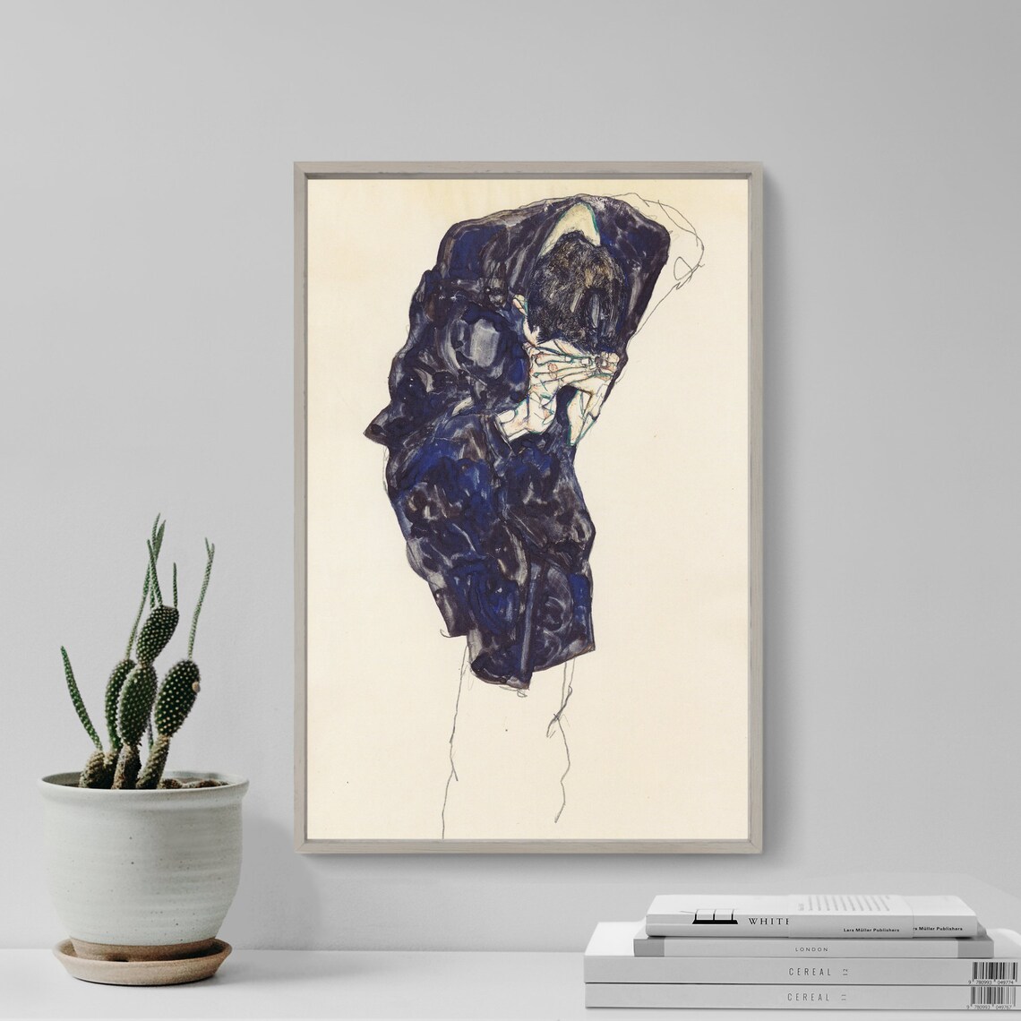 Egon Schiele Herabgebeugter Otto Benesch Art Print