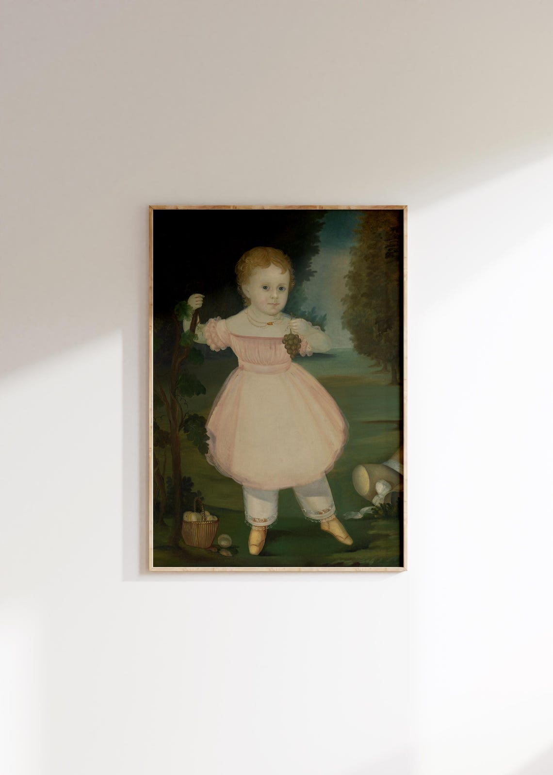 Vintage Naive Portrait Of Child Art Print Vintage Painting Wall Art Oil Painting Print Portrait Art A 50 - Image 3