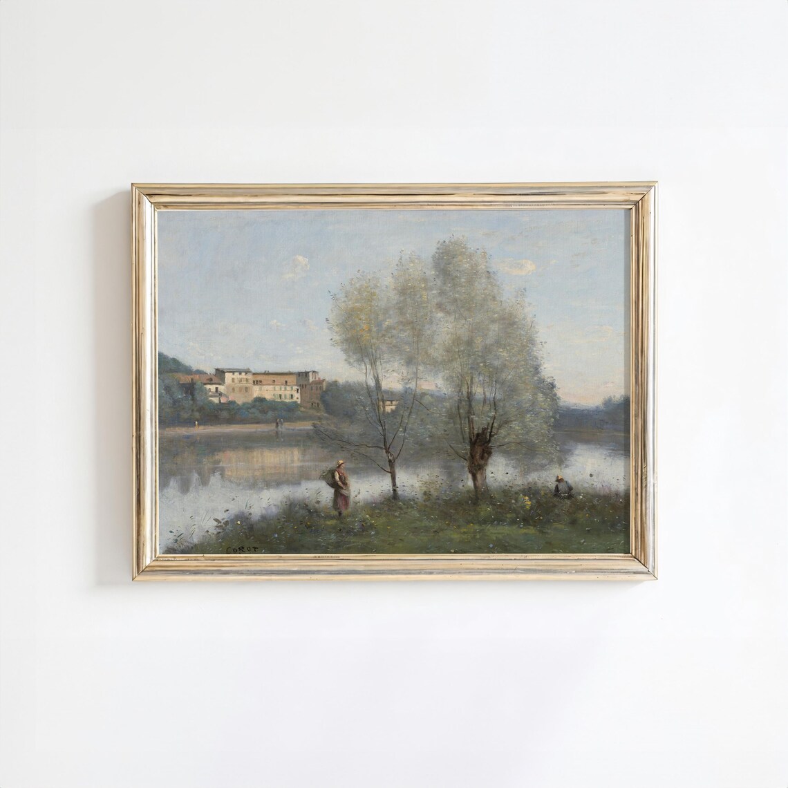 French Countryside Vintage Painting, Impressionist Art - Image 2