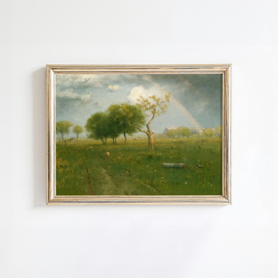 Spring Landscape, Vintage Impressionist Painting