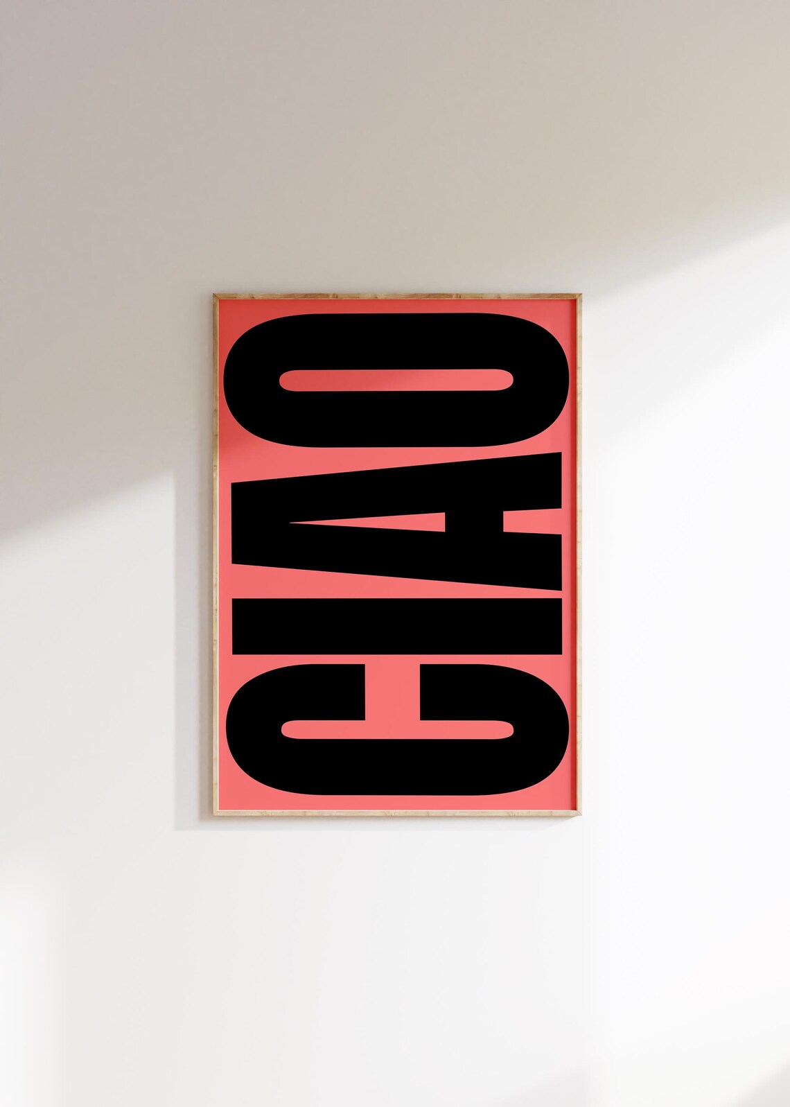 Ciao Typography Poster, Bedroom Living Room Art - Image 2