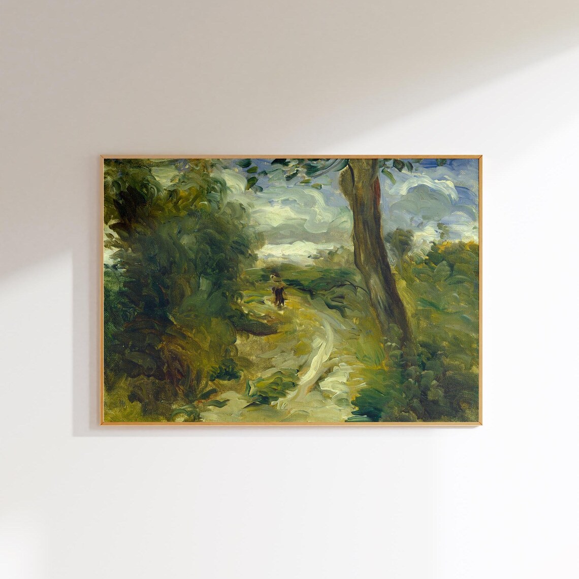 Windy Countryside Vintage Landscape, Art Print