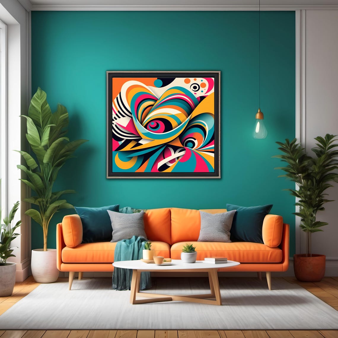 Abstract Pop Art Bold Graphic Wall Art Gift Idea Vibrant Colors Comic Style Print Playful Modern Decor Gift - Image 3