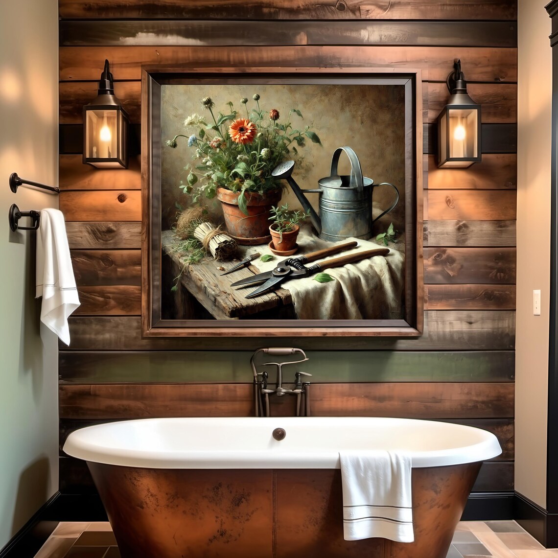 Vintage Gardening Still Life Art Print, Rustic Charm - Image 2