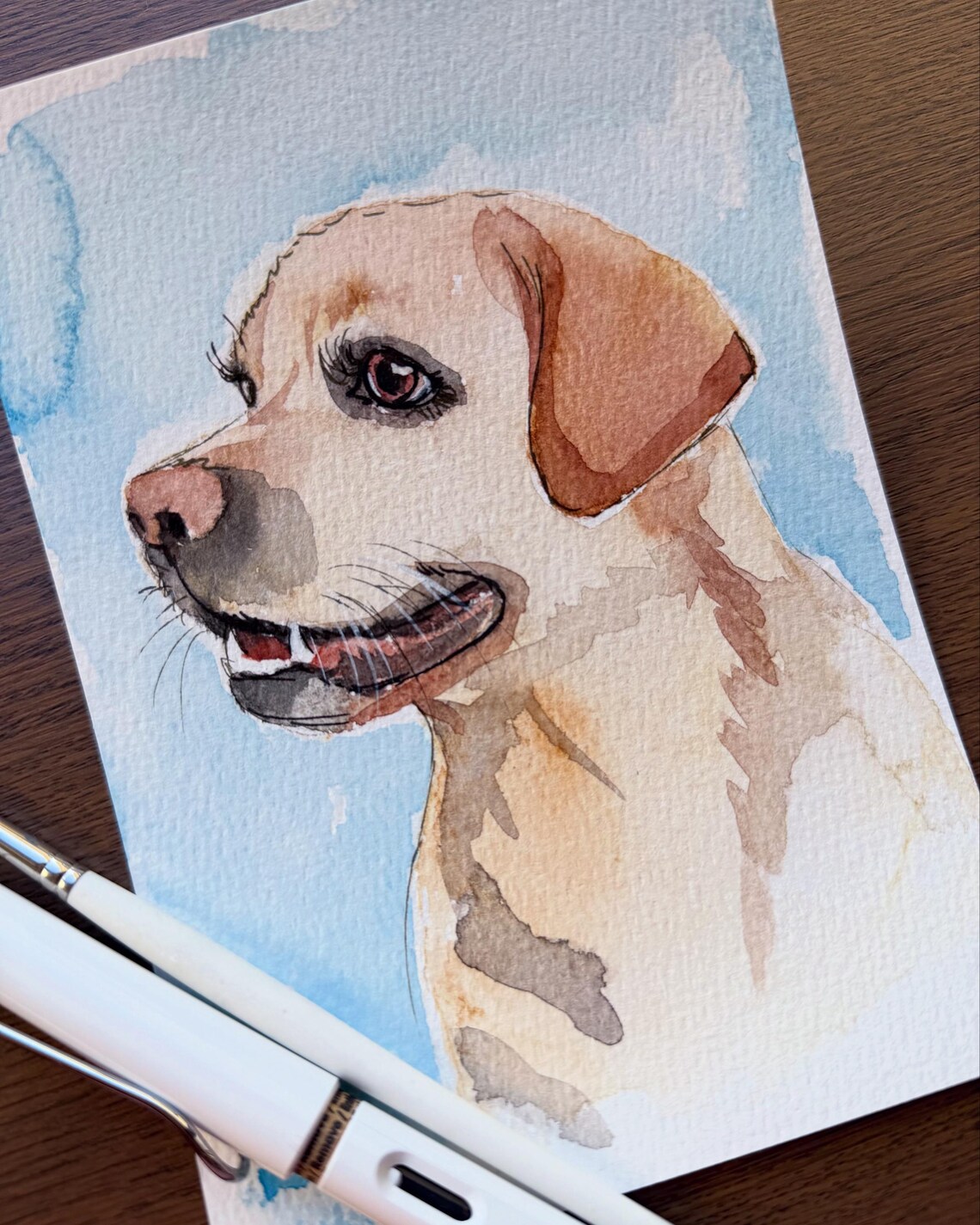 Custom Pet Painting Custom Dog Portrait Watercolor Painting From Photo Watercolor Pet Portrait Wall Art - Image 2