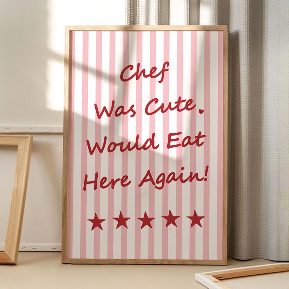 Chef Was Cute Would Eat Here Again Retro Poster