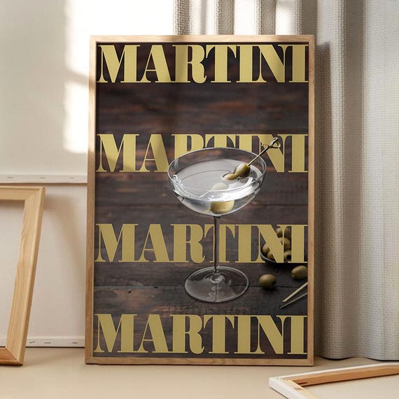 Retro Art Poster Kitchen Wall Bar Cart Decor Home Print Printed Gift