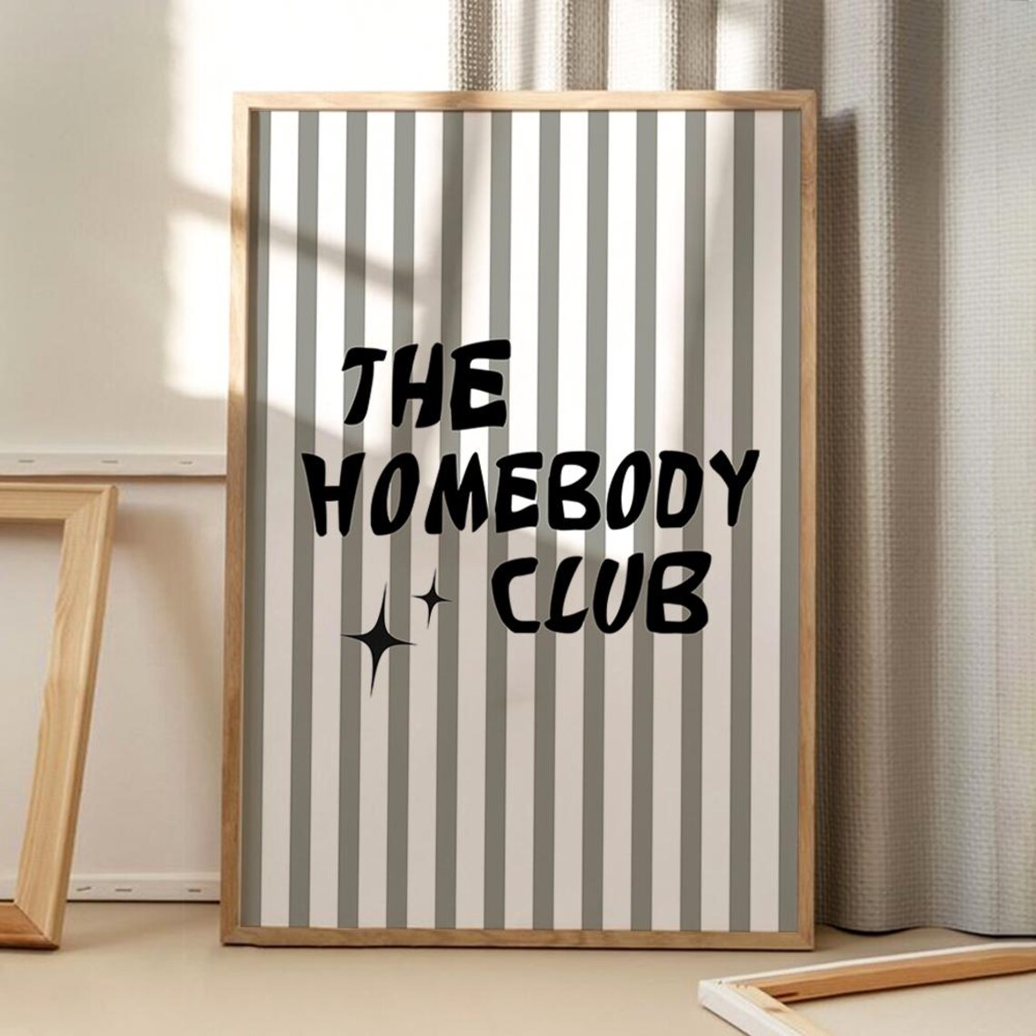 Homebody Club Retro Typography Art Print