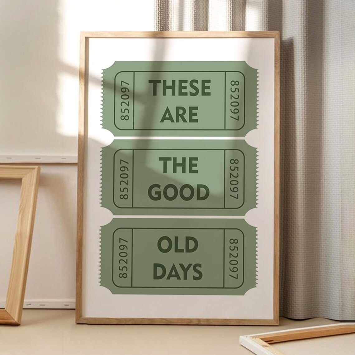 Good Old Days Ticket Art, Retro Apartment Print