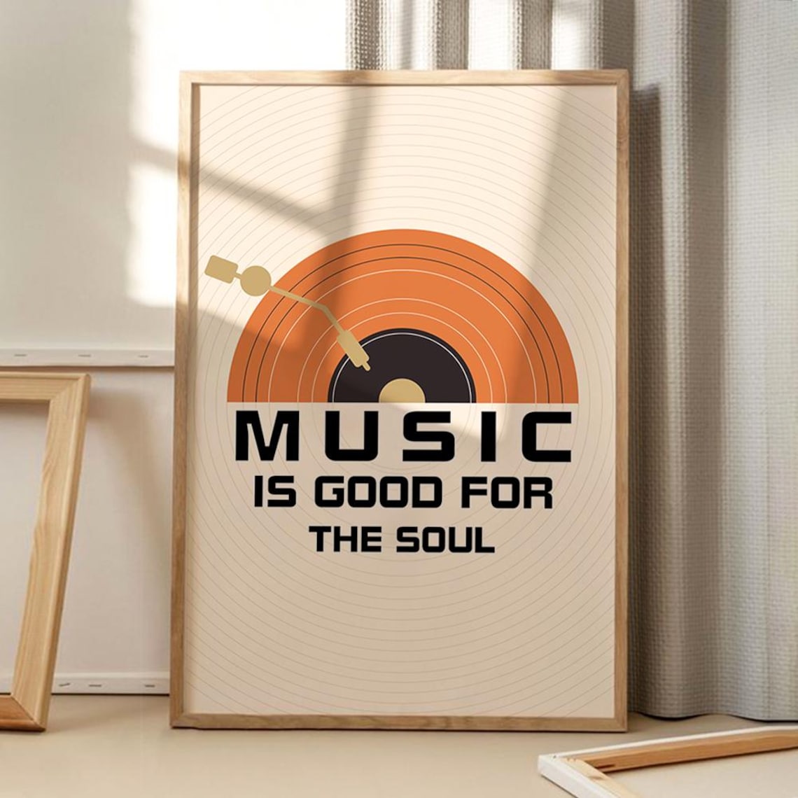 Music Is Good For The Soul Typography Art Print