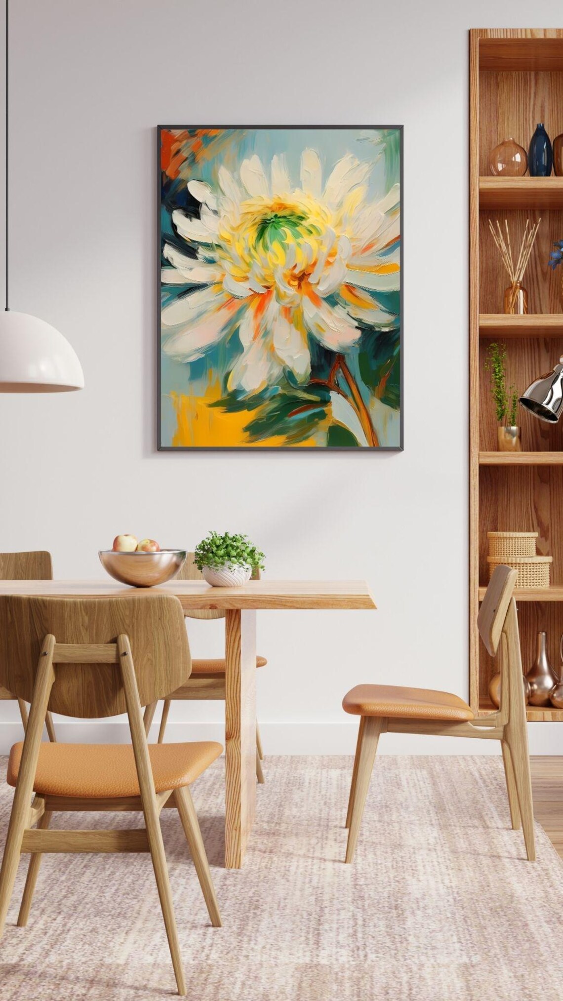 Chrysanthemum Impressionism Wall Art Print - Image 3