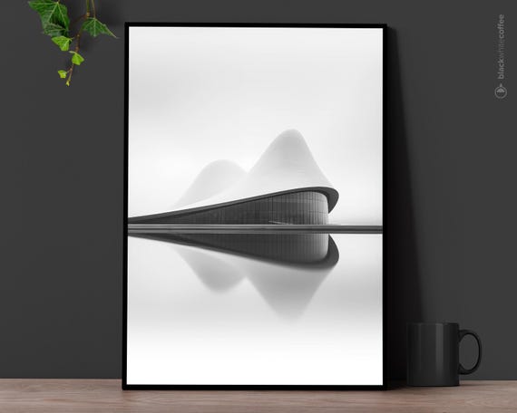 Heydar Aliyev Centre Print Modern Architecture Wall Art