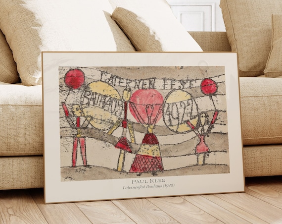 Paul Klee Art Print Bauhaus Poster Lantern Festival Original 1922 Printed On Luxury Paper