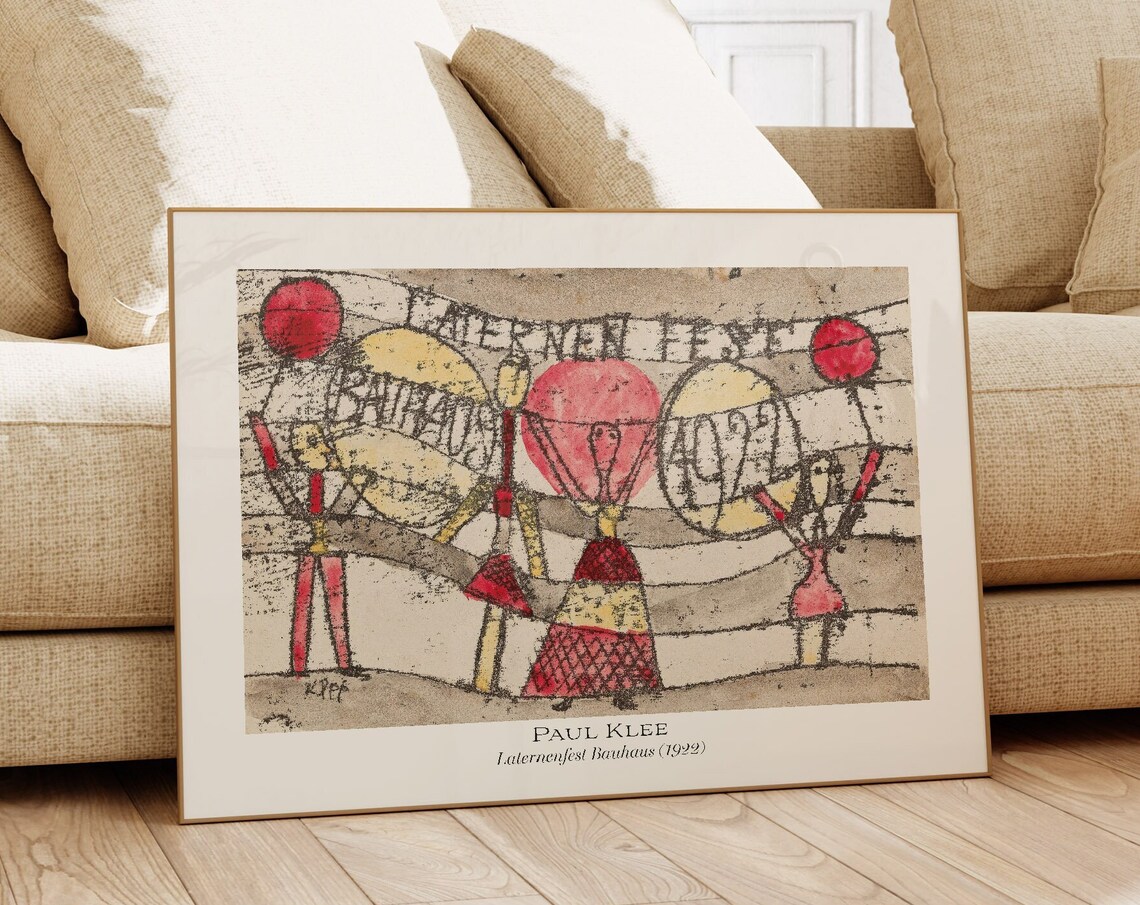 Paul Klee Lantern Festival Bauhaus 1922 Expressionist Art Poster