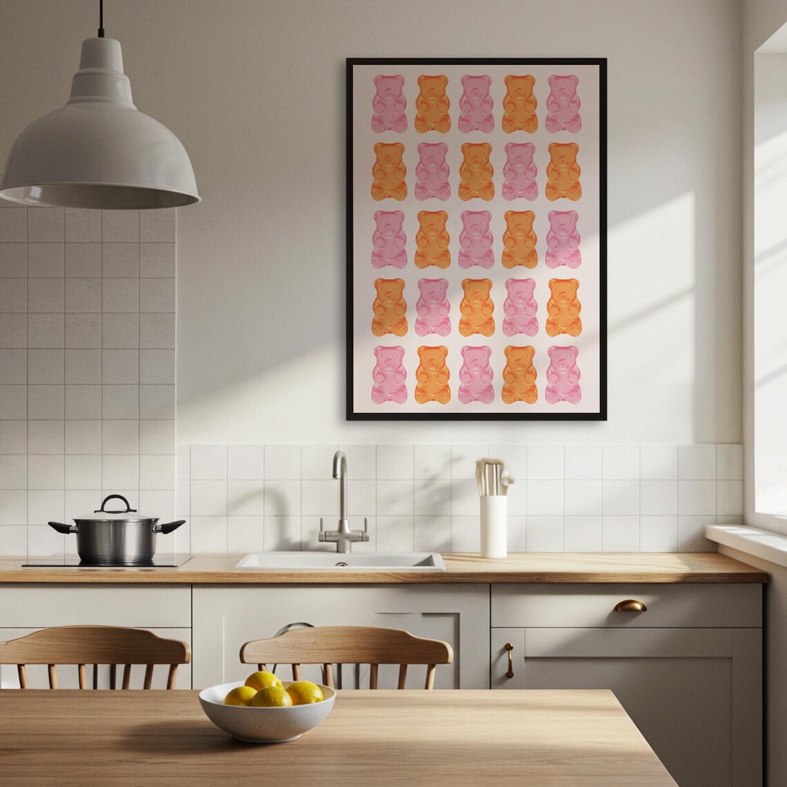 Gummy Bears Pattern Poster, Sweet Food Decor - Image 3