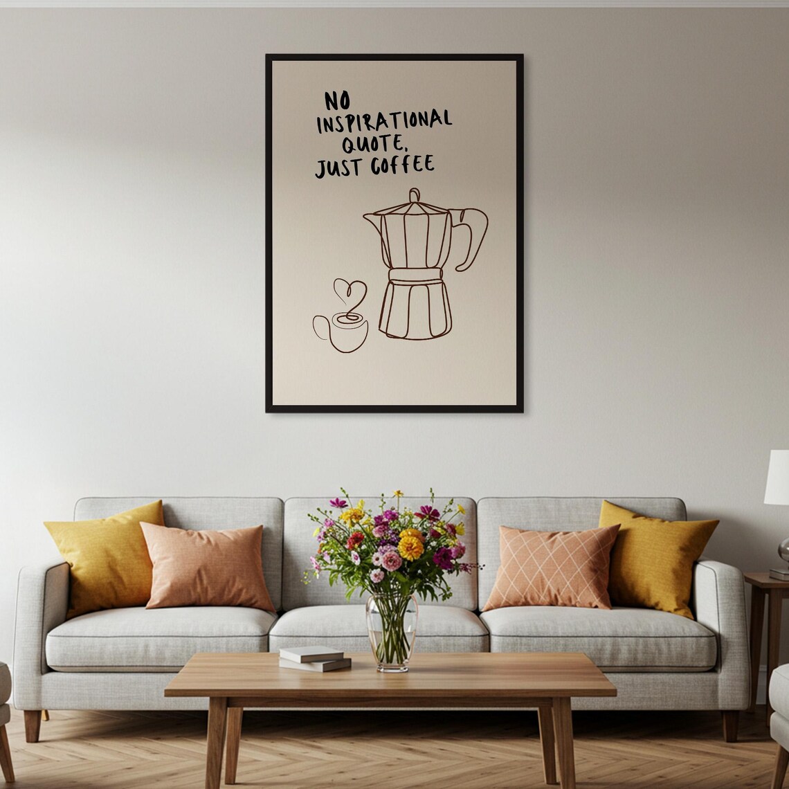 No Inspirational Quote, Just Coffee Poster - Image 4