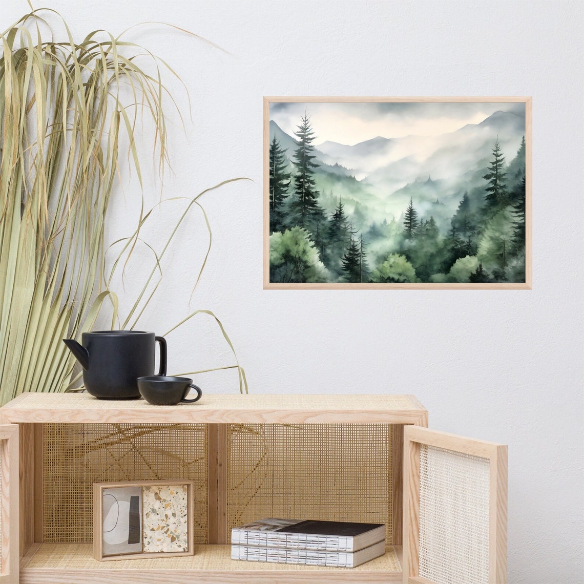 Great Smoky Mountains National Park Watercolor Painting Art Pint Smoky Mountains Poster Watercolor Art Travel Gifts Travel Poster - Image 3
