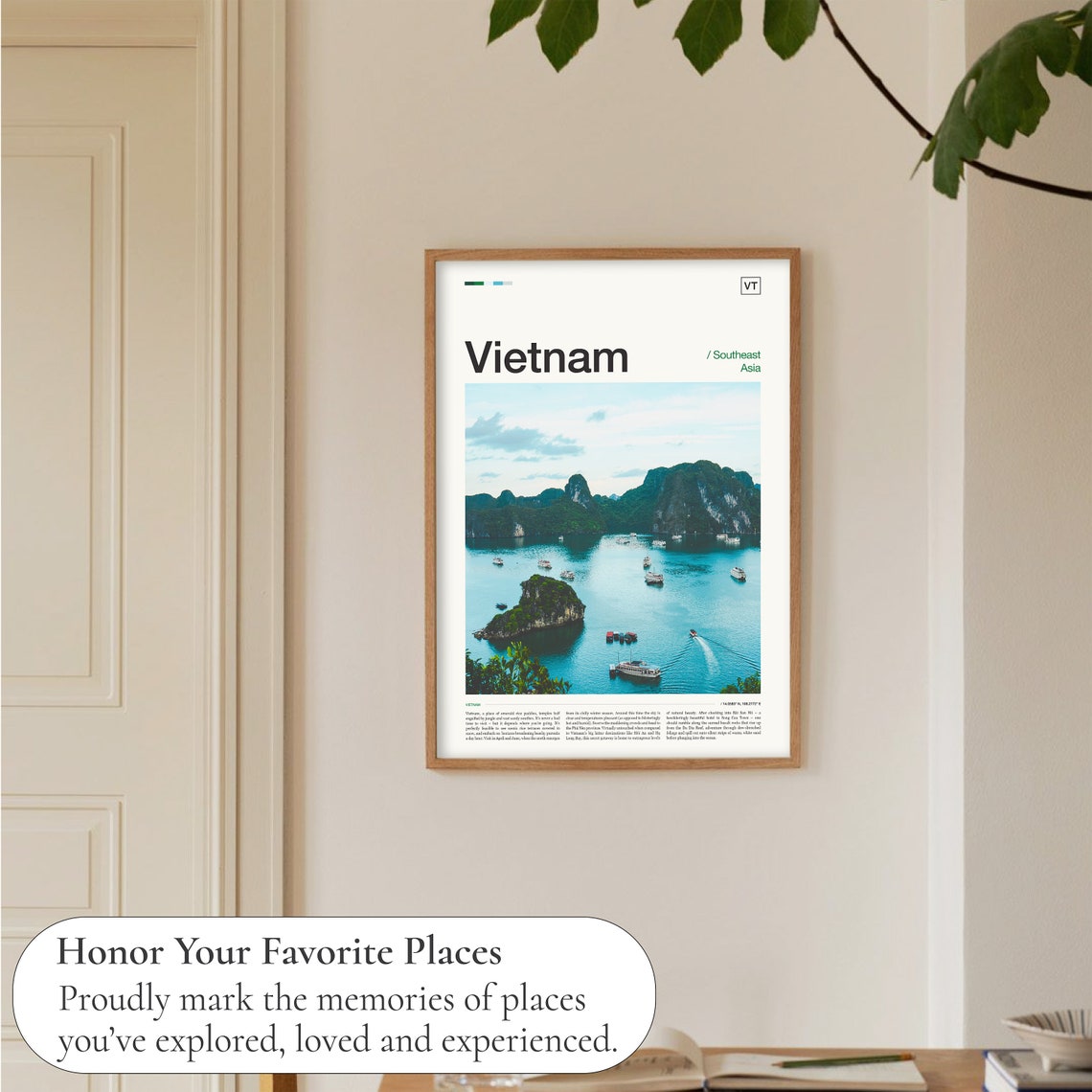 Vietnam Ha Long Bay Limestone Karsts Boat Cruise Travel Poster - Image 5