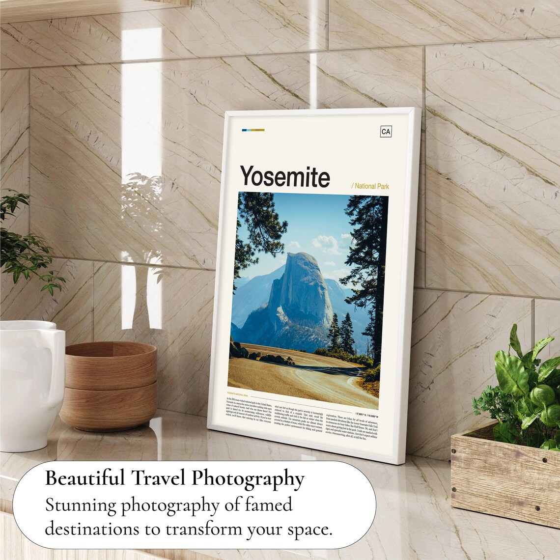Yosemite Half Dome Granite Peak National Park Pines View Photo Poster - Image 4