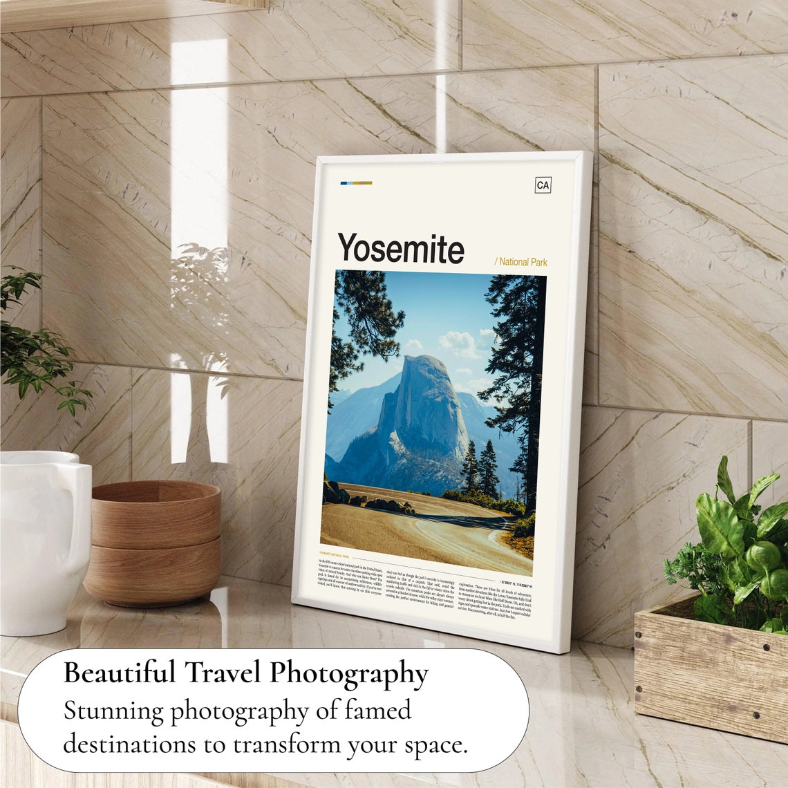 Yosemite Poster Yosemite Print Yosemite Wall Art Yosemite Art Print Travel Print Travel Photo National Park Print Yosemite Photo - Image 4