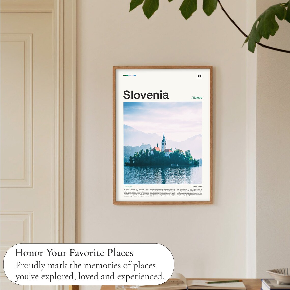 Slovenia Europe Lake Bled Island Church Mountain Photo Travel Poster - Image 5