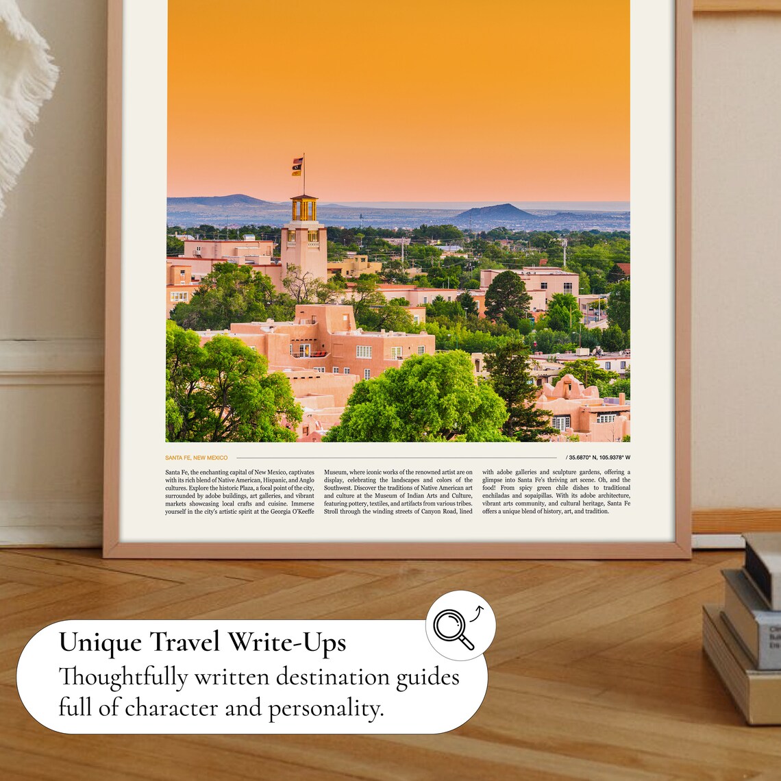 Santa Fe New Mexico Travel Poster, Office Decor - Image 2