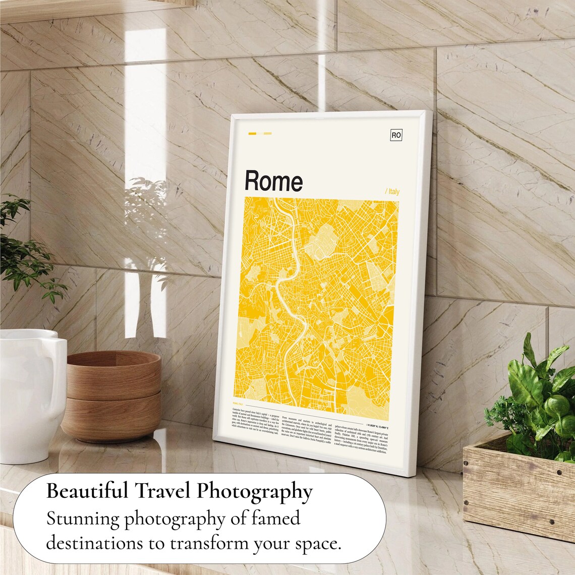 Rome Map Print, Italy Travel Poster - Image 4