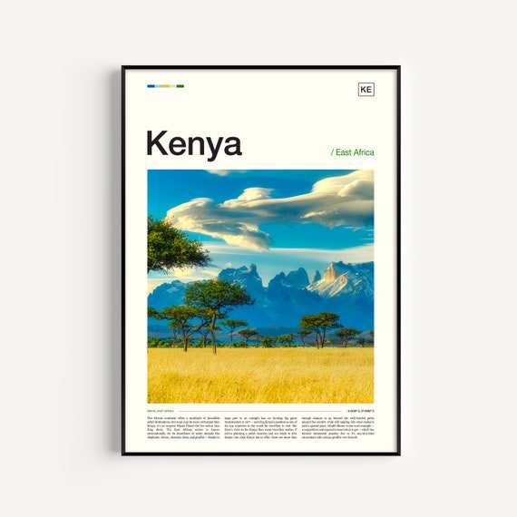 Kenya Print Kenya Poster Kenya Wall Art Kenya Art Print Kenya Artwork Kenya Photo Kenya Africa Africa Print Africa Poster Africa Art