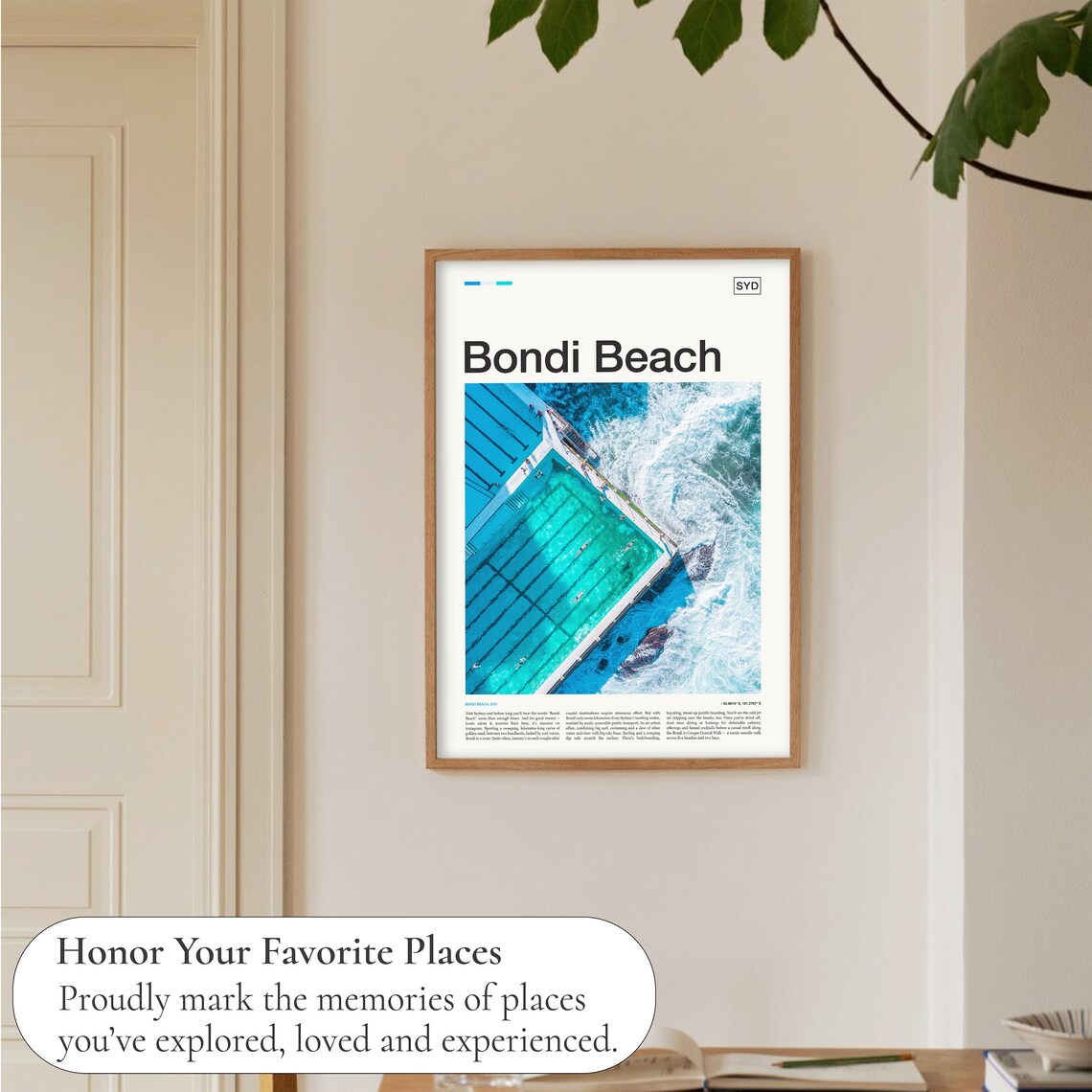 Bondi Beach Travel Poster, Sydney Australia - Image 5