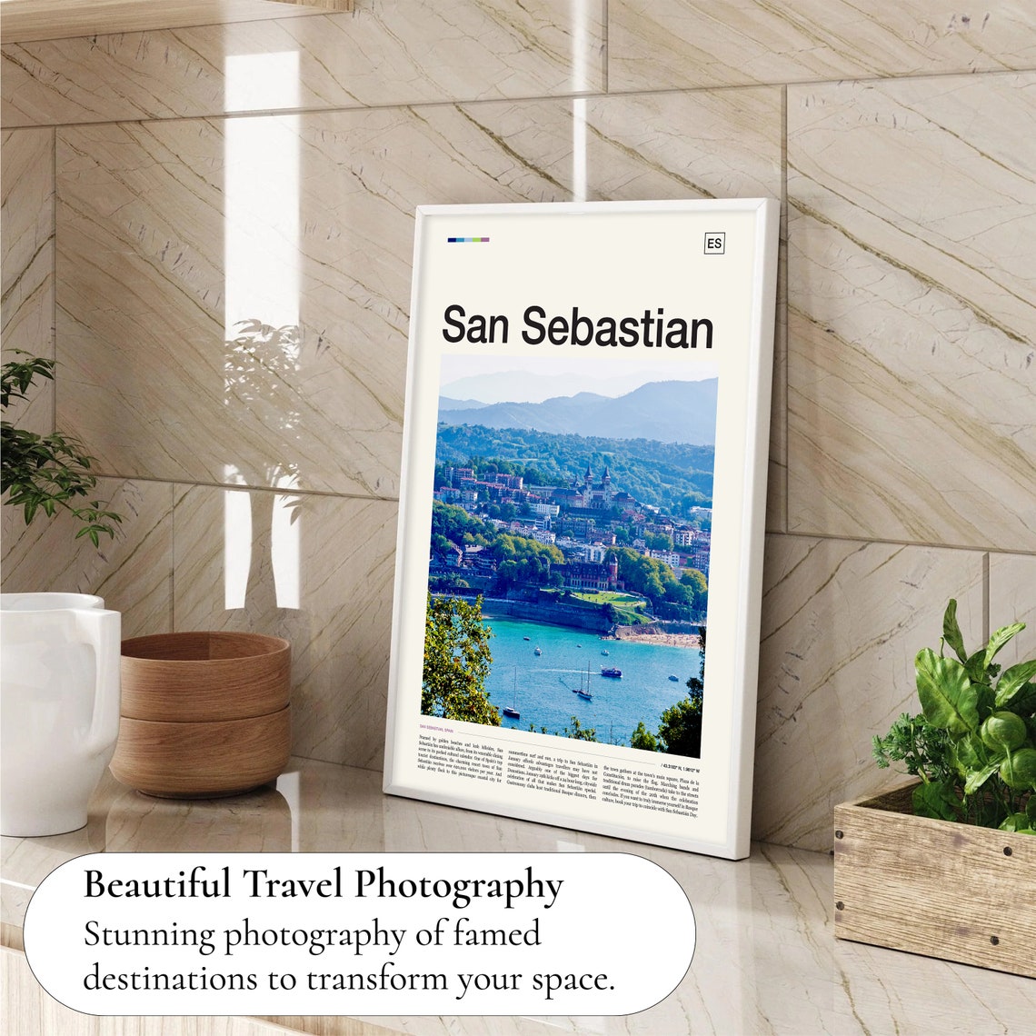 San Sebastian La Concha Bay Basque Coast Spain Beach Photo Poster - Image 4