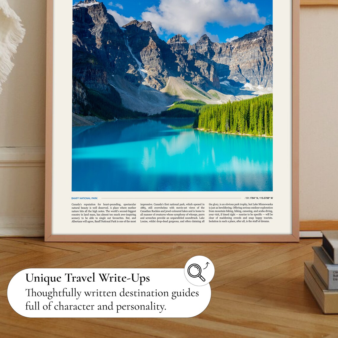 Banff National Park Turquoise Lake Peaks Canada Scenic Photography Poster - Image 2