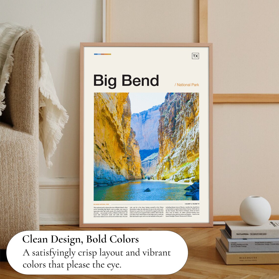 Big Bend National Park Santa Elena Canyon Texas River Photo Poster - Image 2