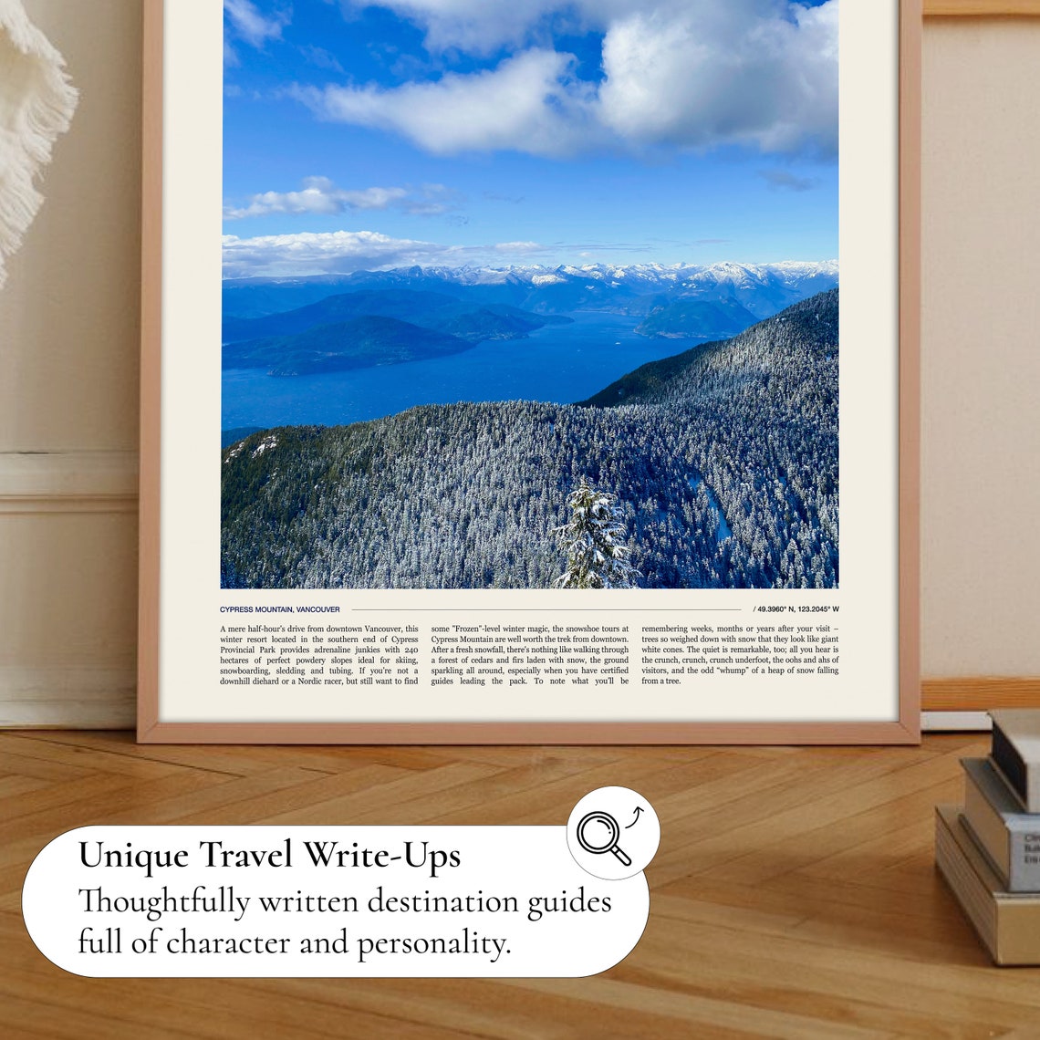Cypress Mountain Vancouver Snow Peaks Winter Landscape Poster - Image 2