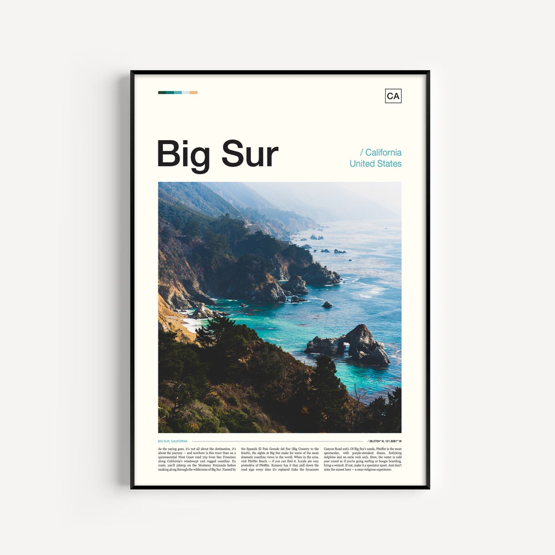 Big Sur Print Big Sur Wall Art Big Sur Poster Big Sur Art Print Big Sur Photo California Poster California Print California Coast