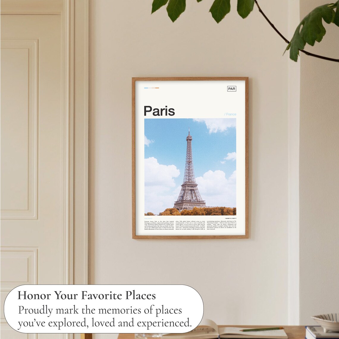Paris Eiffel Tower Travel Poster, Paris Wall Decor - Image 5