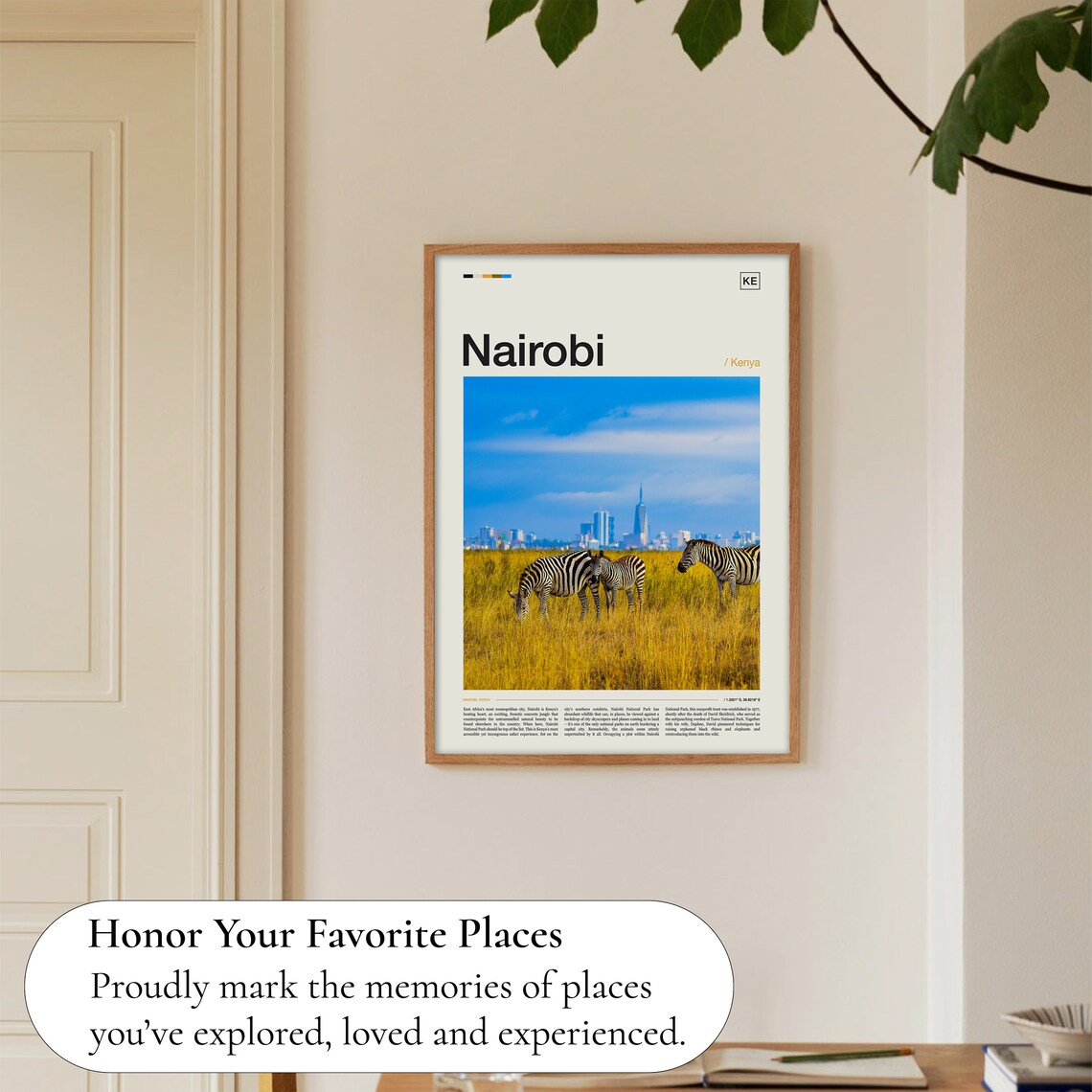 Nairobi Poster, Kenya Travel Poster Art Print - Image 5