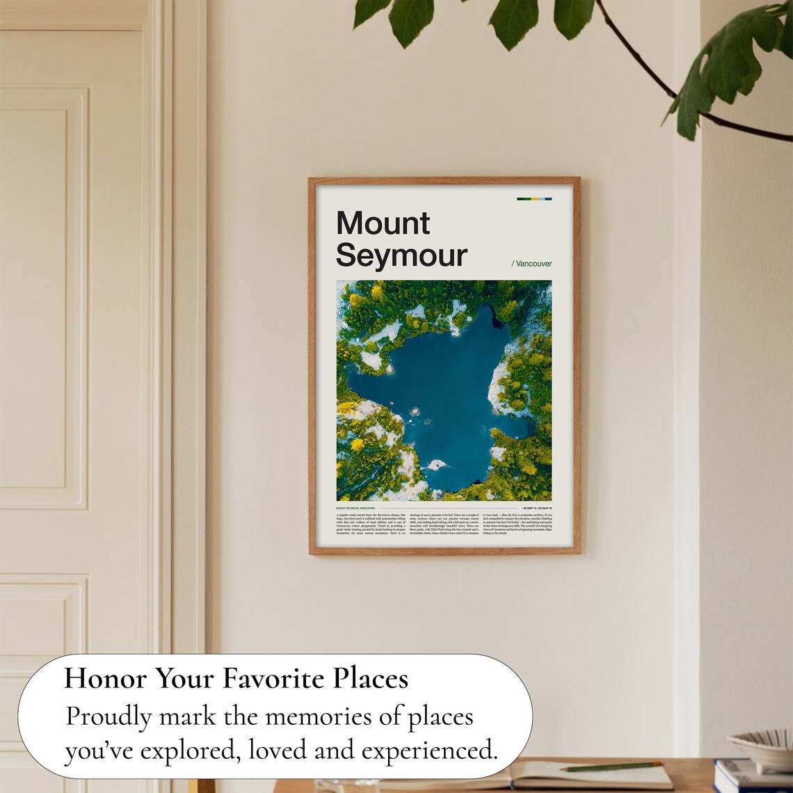 Mount Seymour Vancouver Travel Poster, Art Print - Image 5