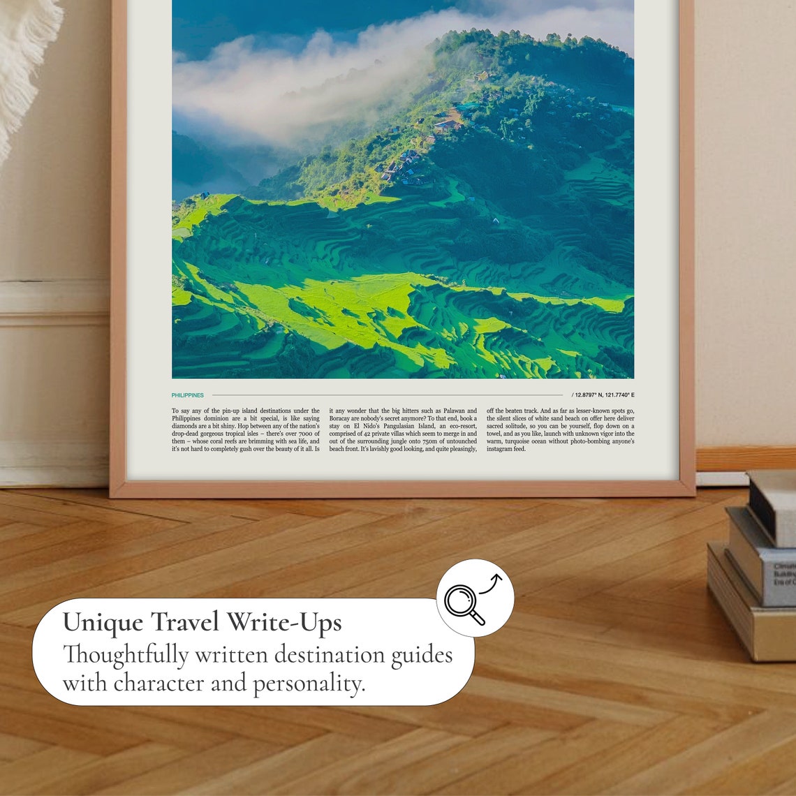 Philippines Rice Terraces Mountain Mist Editorial Travel Poster - Image 2