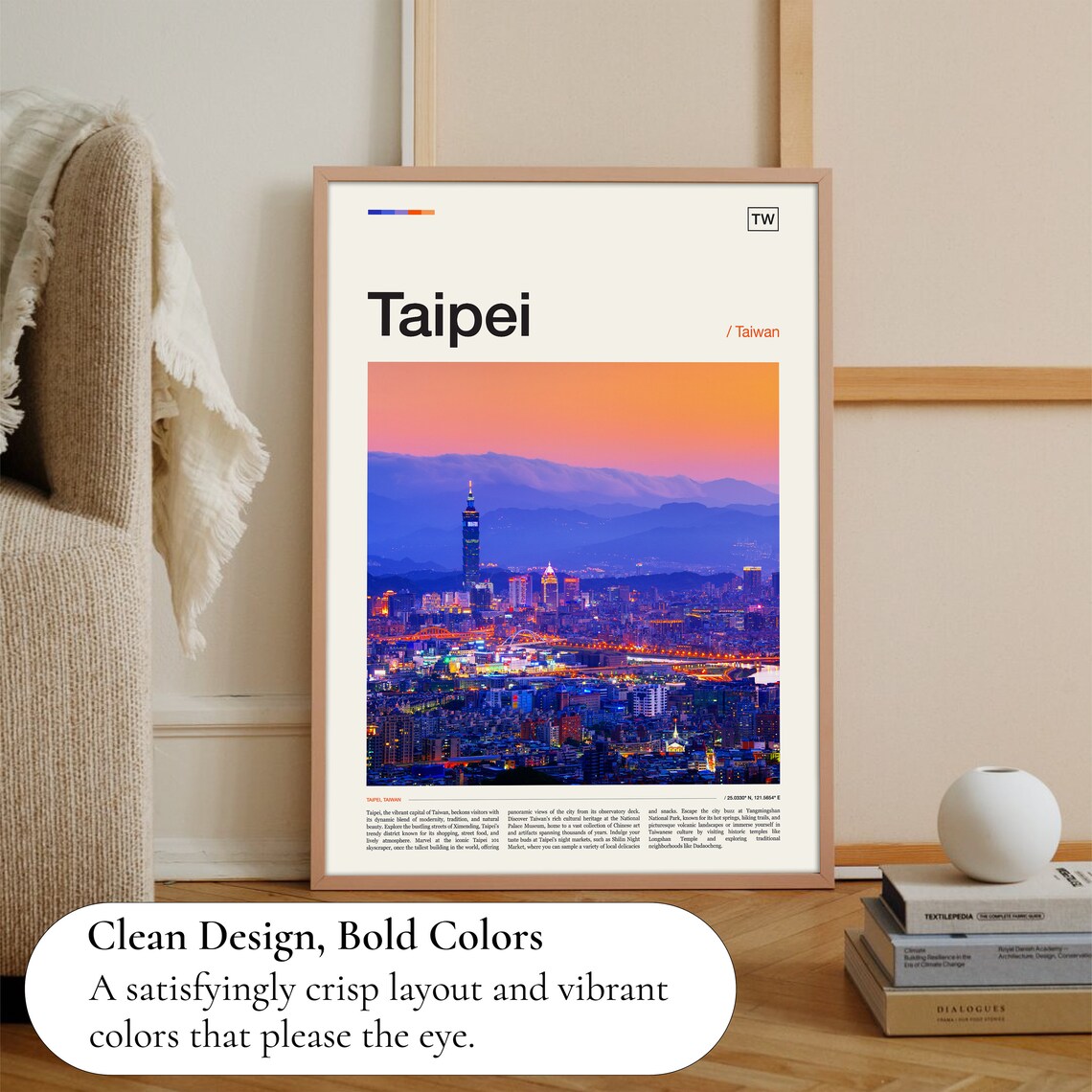 Taipei Taiwan Travel Poster, Asia Wall Art Print - Image 3