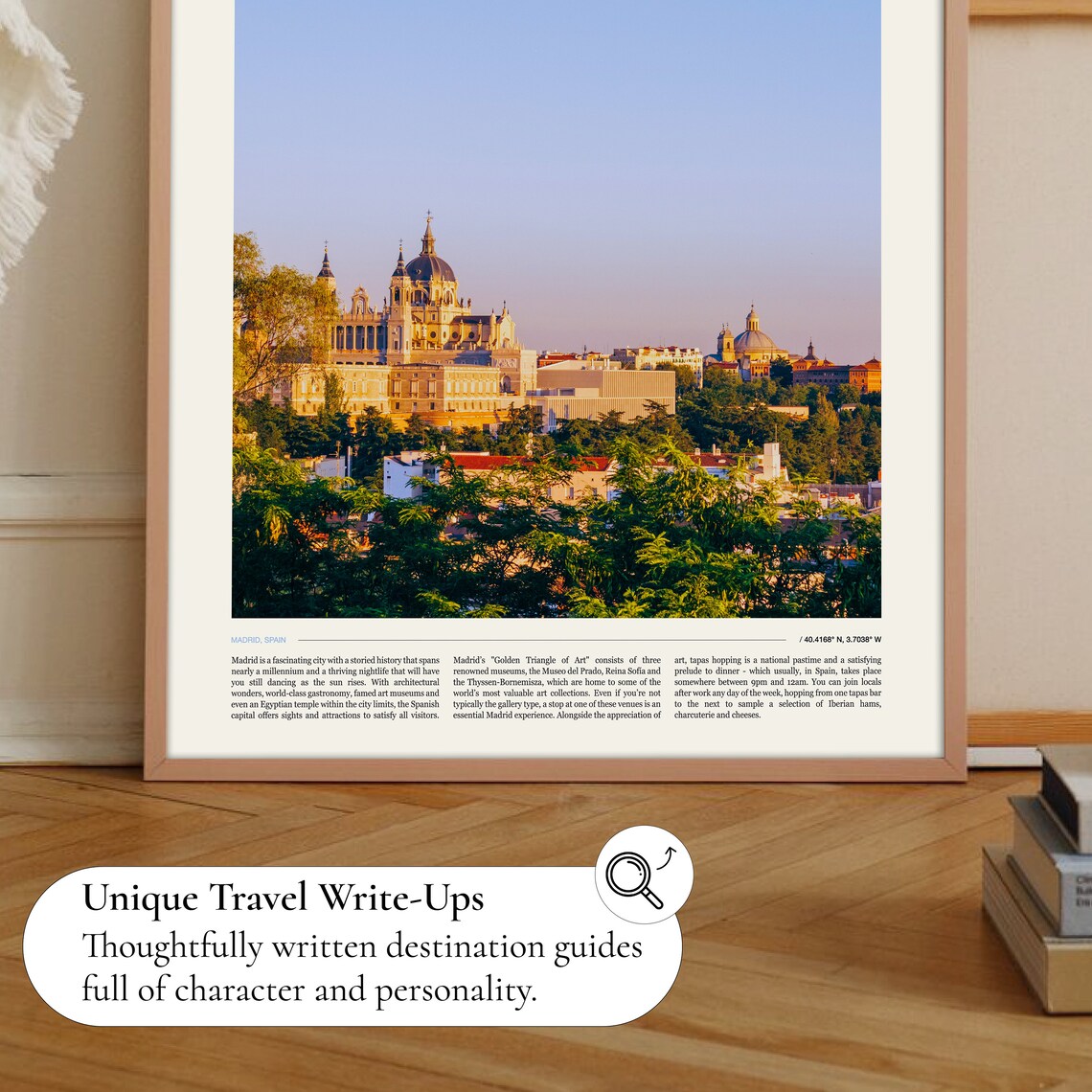 Madrid Spain Cathedral Sunset Skyline Golden Light Photo Poster - Image 2
